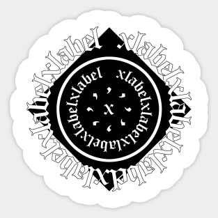 Circle text abstract rhombus Sticker